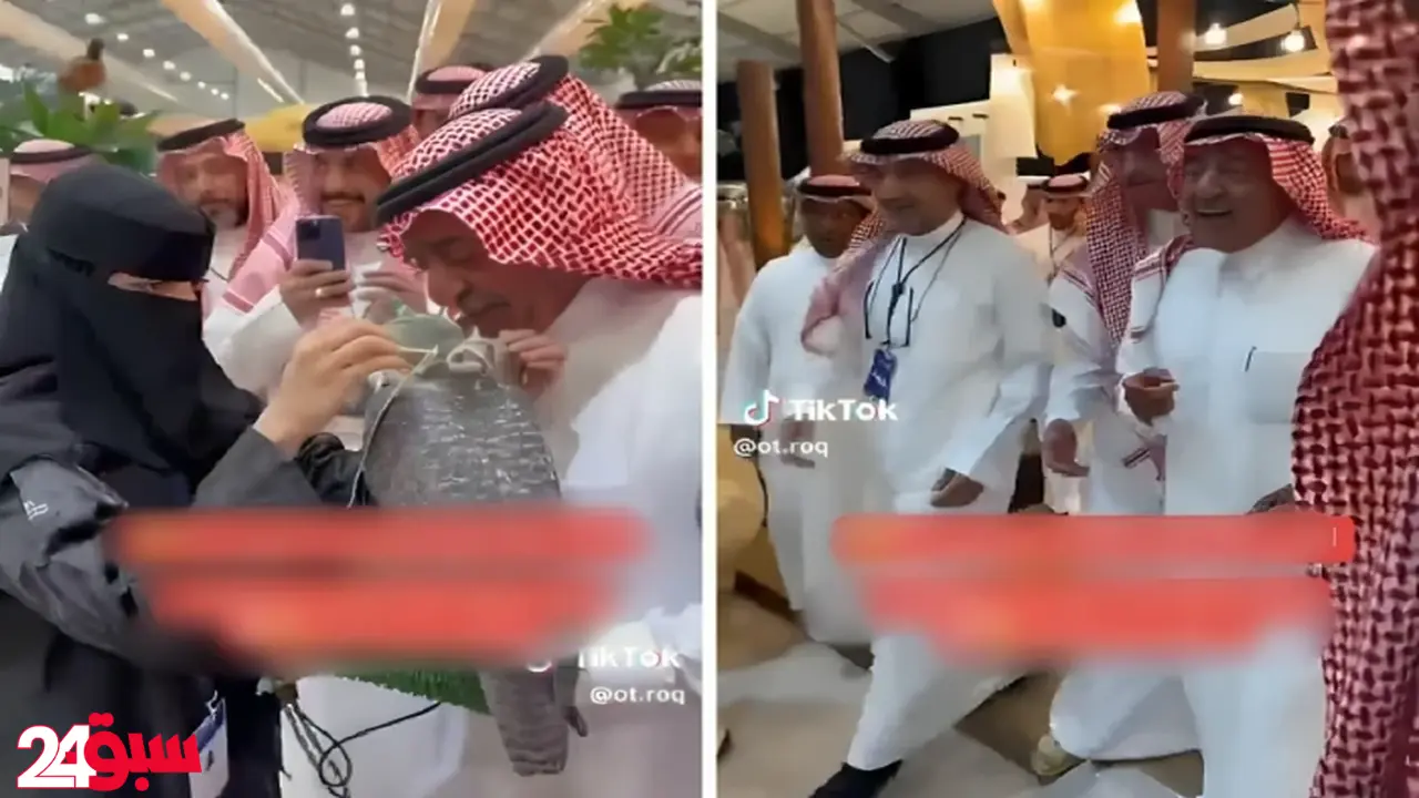 الأمير مقرن يفاجئ فتاة تحمل صقراً بكلمات عفوية: “كبرتي غديتي مرة”